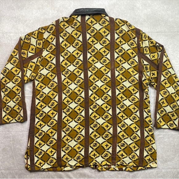 Shermarke Vintage Coat Adult One Size Gye Nyame Ghana Adrinka Symbol Collared - Picture 5 of 16